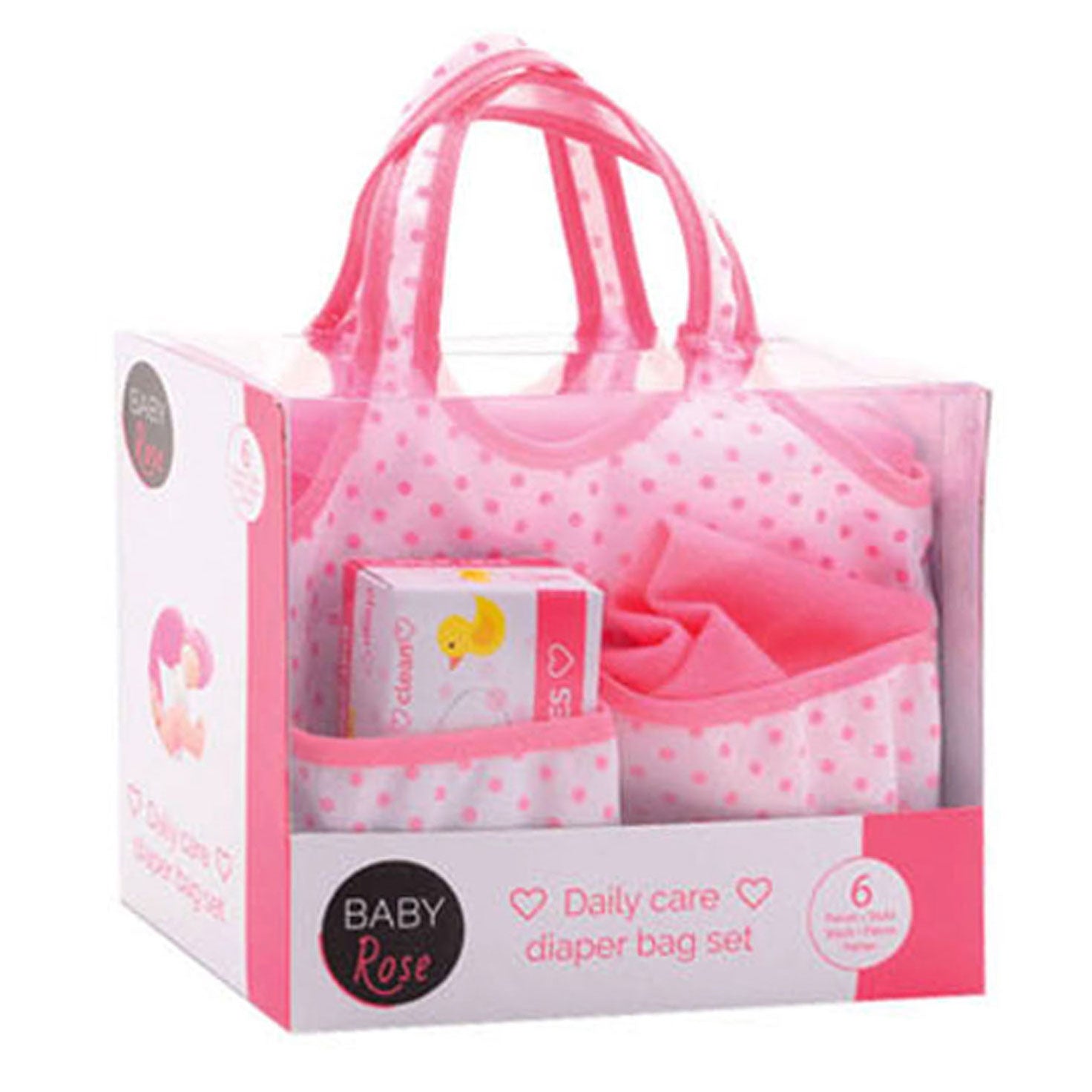 Baby Rose Wickeltasche mit Zubehör