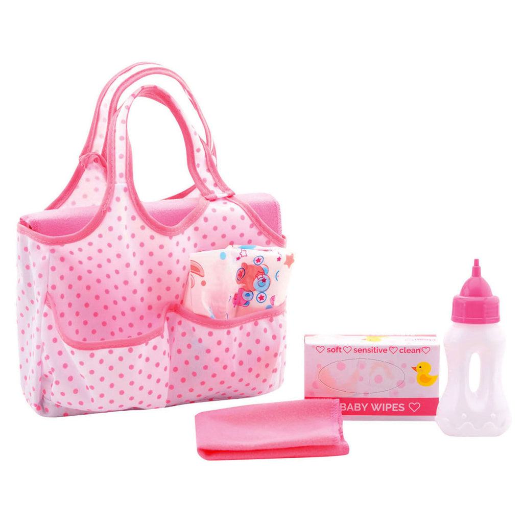 John toys - baby rose - luiertas voor pop met accessoires