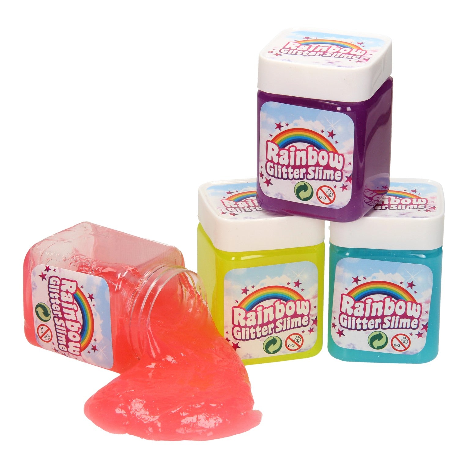 Johntoy Regenbogen-Glitzer-Schleim