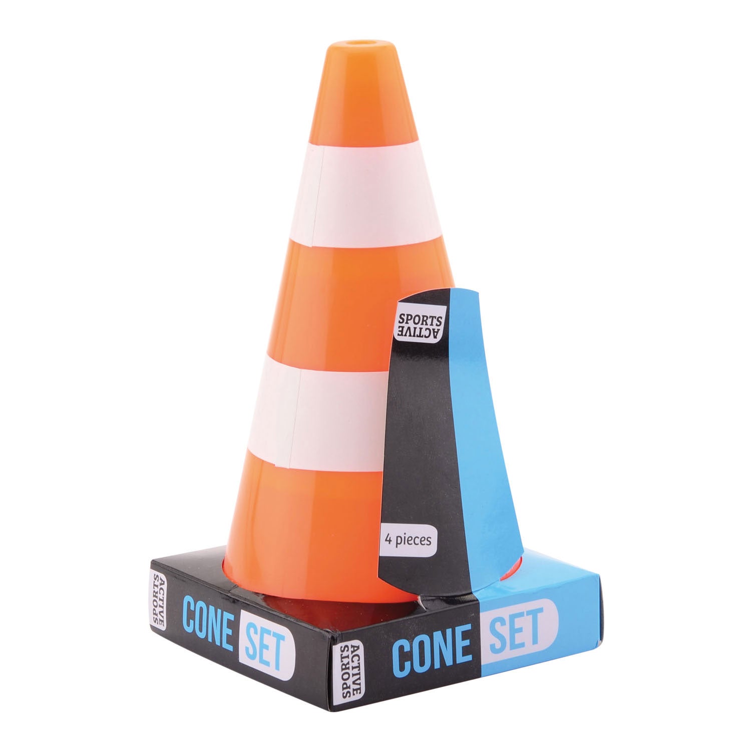 Johntoy Sports Aktiv-Pylonen in Orange und Weiß, 4 Stück.