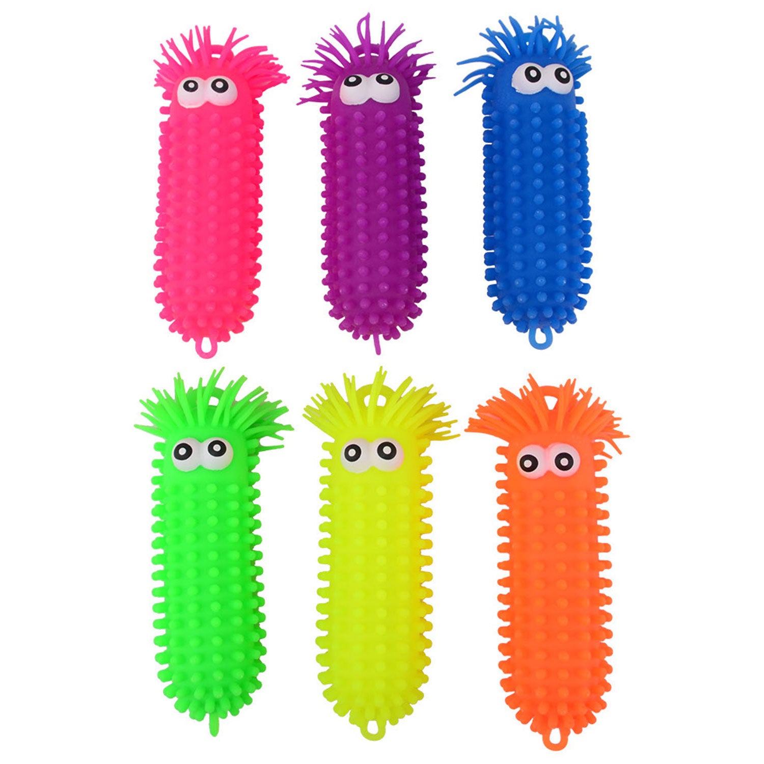 Johntoy Flauschiger Wurm groß mit Augen, 28 cm