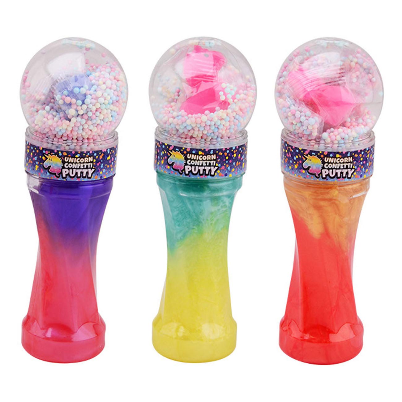 Johntoy putty met unicorn en foam balletjes