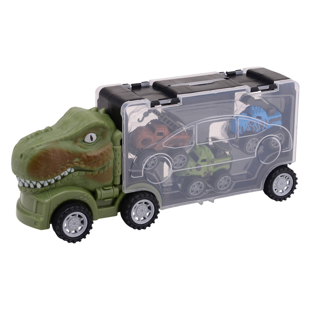 Dino-Lastwagen mit 3 Dino-Autos