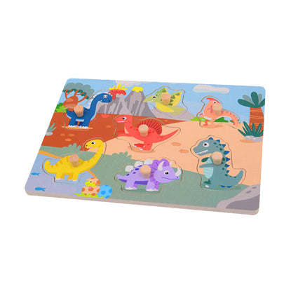 Joueco Holz-Dino-Puzzle, 7-teilig.