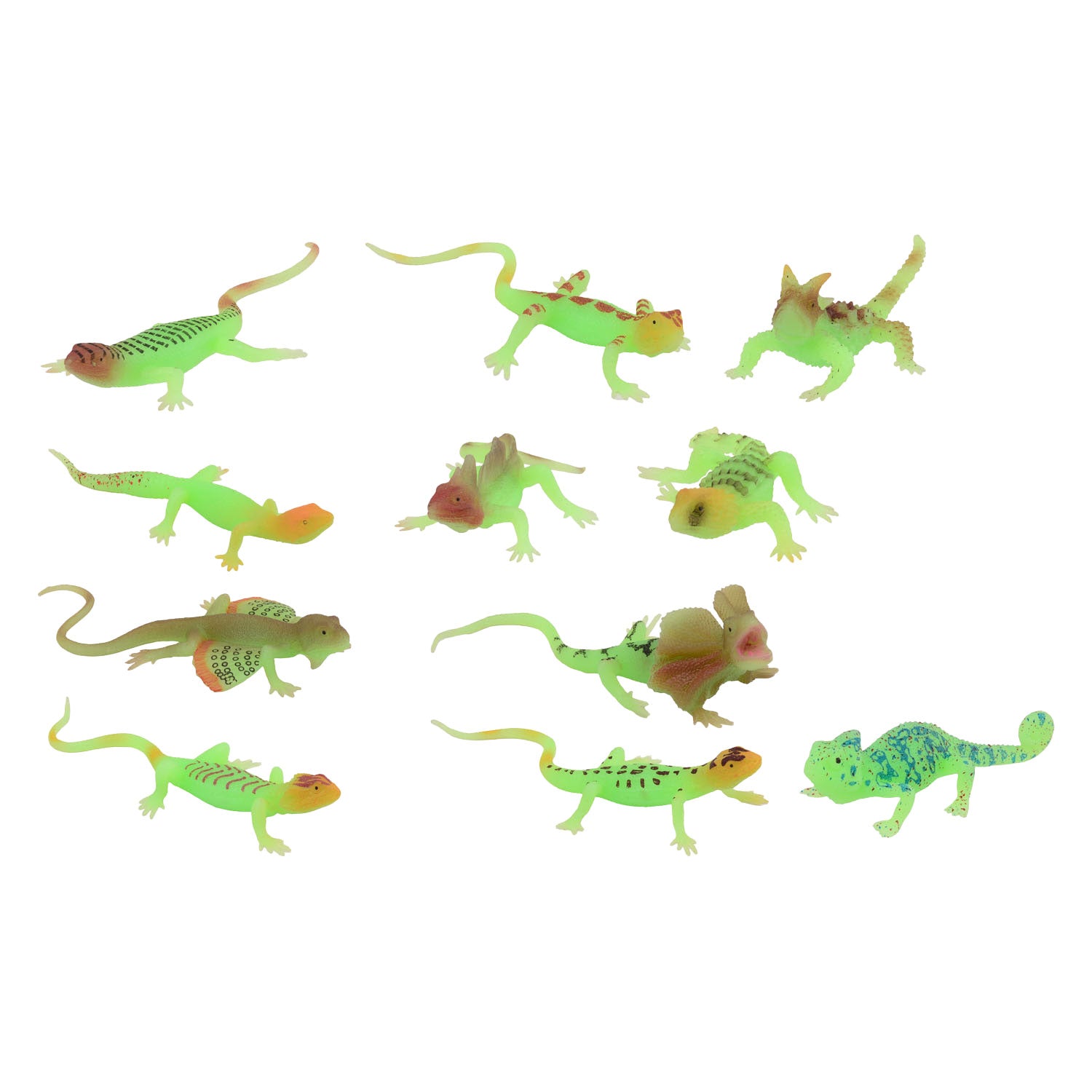 Johntoy john toy glow in the dark reptiel 15cm