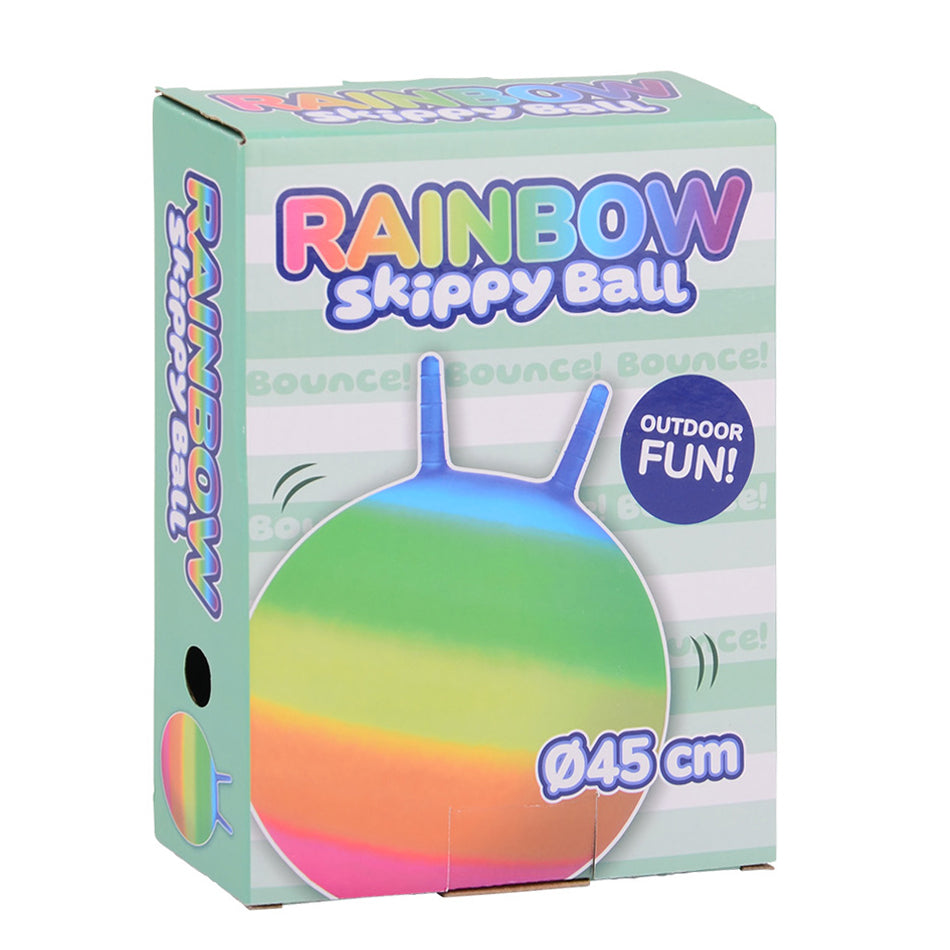Johntoy outdoor fun regenboog skippybal, 45cm