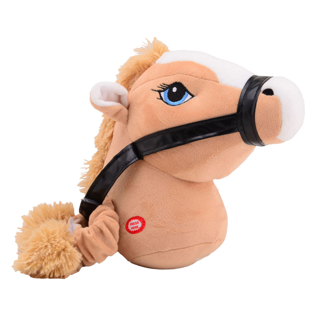 Johntoy holly horse paardenhoofd lichtbruin met elastiek