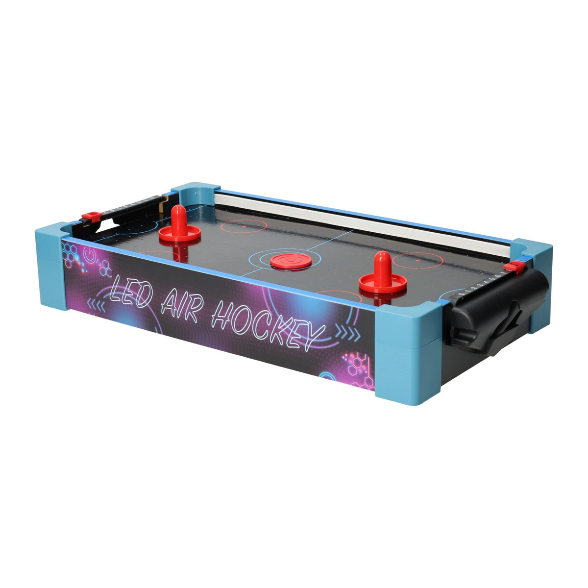 Johntoy vedes led airhockey tafel met verlichting en luchtventilator.