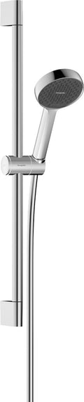 Hansgrohe activera s - doucheset - ecosmart+ waterbesparend - select-knop bediening - 95mm maat - met glijstang 65 cm - 2 straalfuncties - chroom