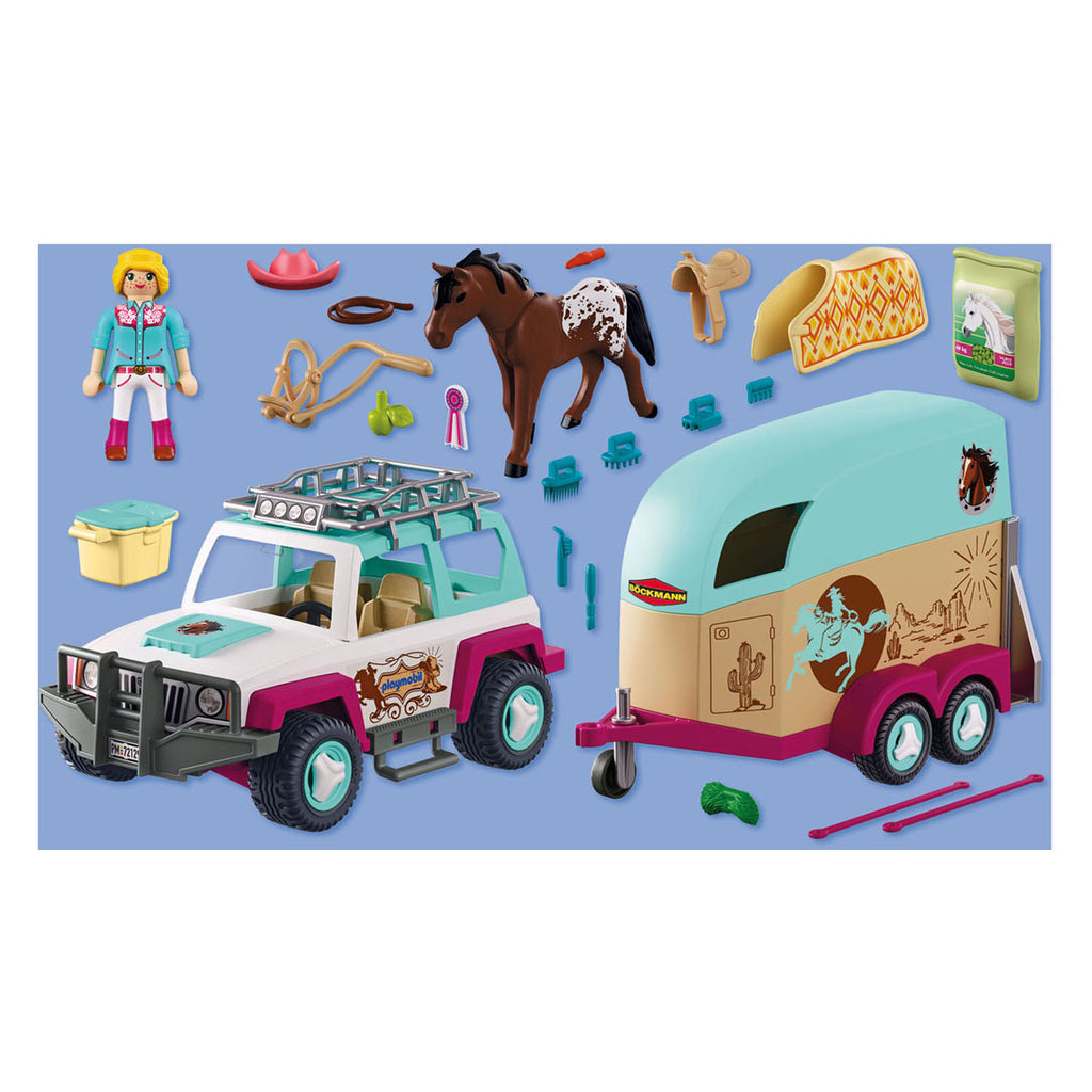 Playmobil horses terreinwagen met paardentrailer - 72129
