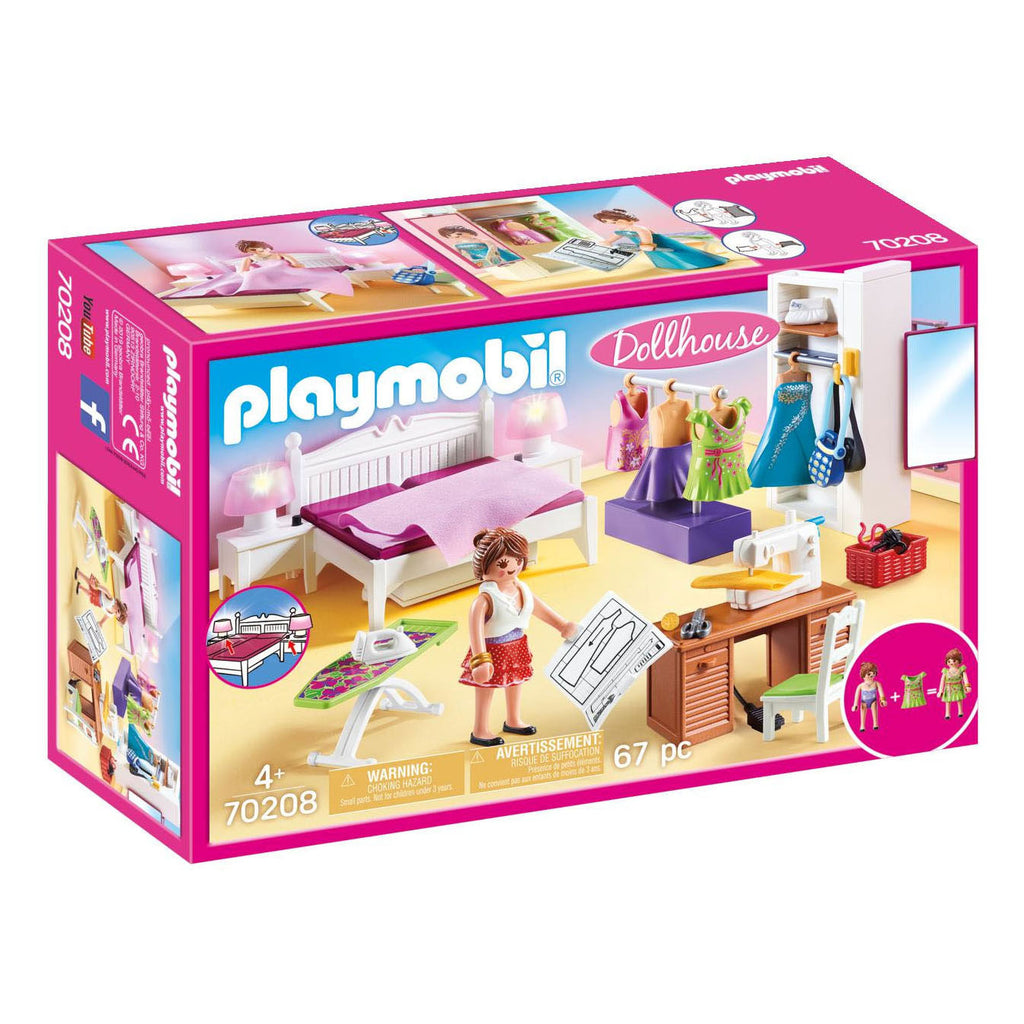 Playmobil Puppenhaus-Schlafzimmer mit Fashion-Design-Ecke 70208