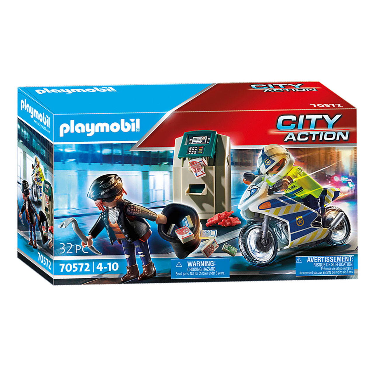 Playmobil City Action Polizei-Motorradfahrt nach dem Geldräuber 70572