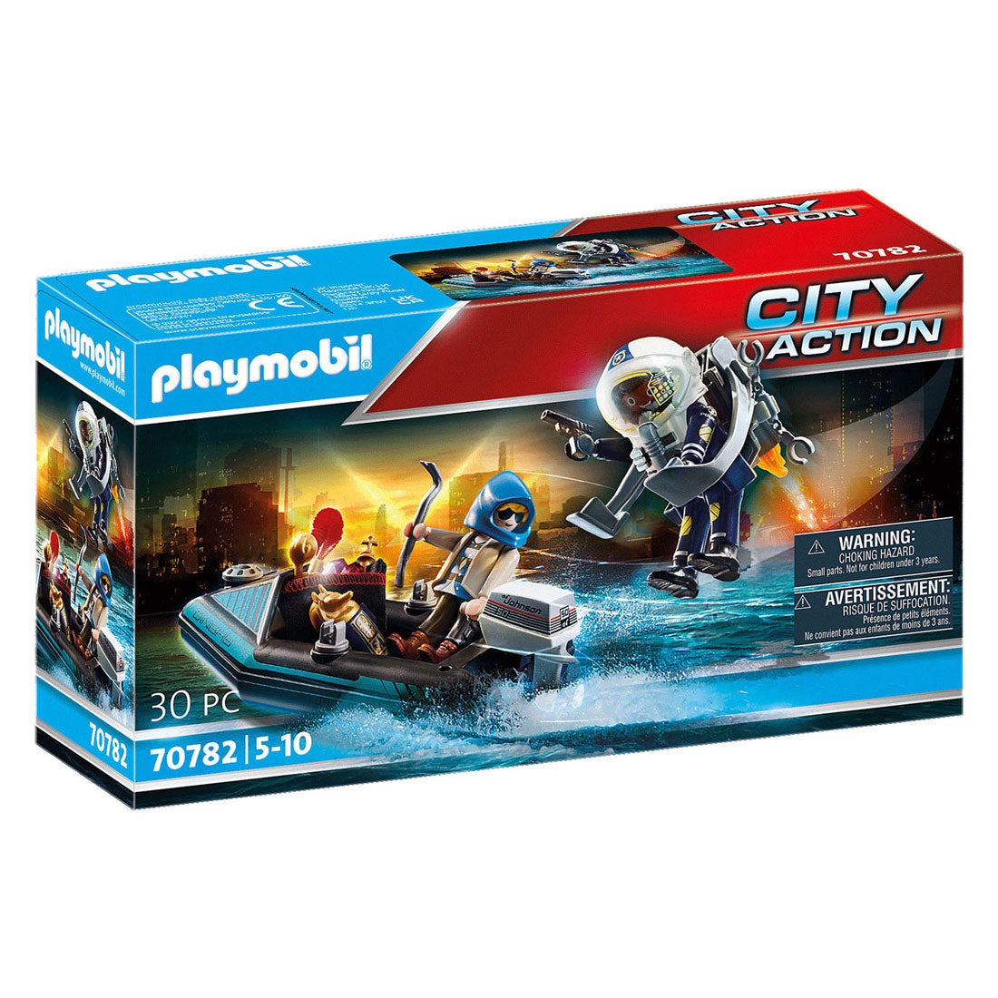 Playmobil City Action Police Jetpack Haftung des Art Thief 70782