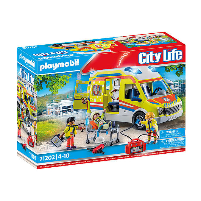 Playmobil City Life Krankenwagen mit Licht und Sound 71202