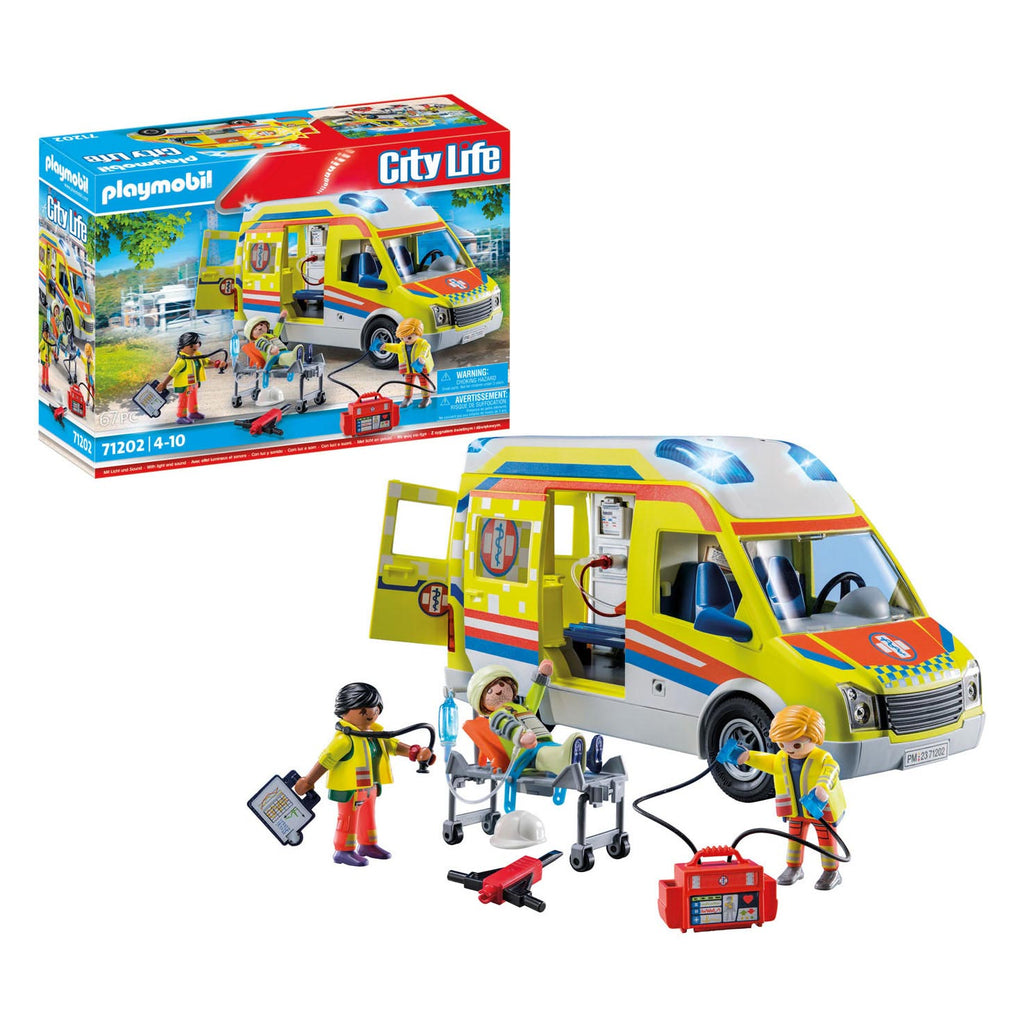 Playmobil City Life Krankenwagen mit Licht und Sound 71202