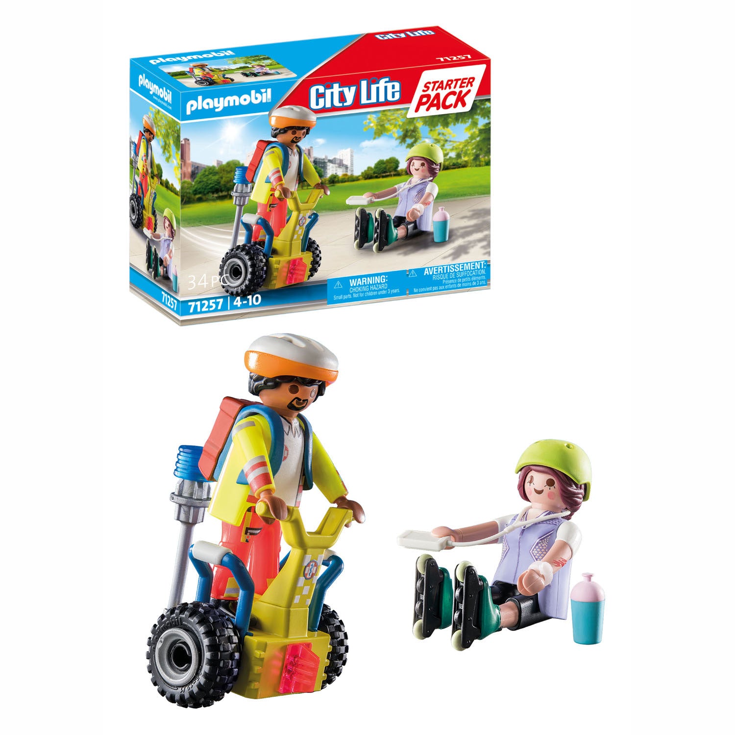 Playmobil city life - starterpack rescue met segway constructiespeelgoed (71257)