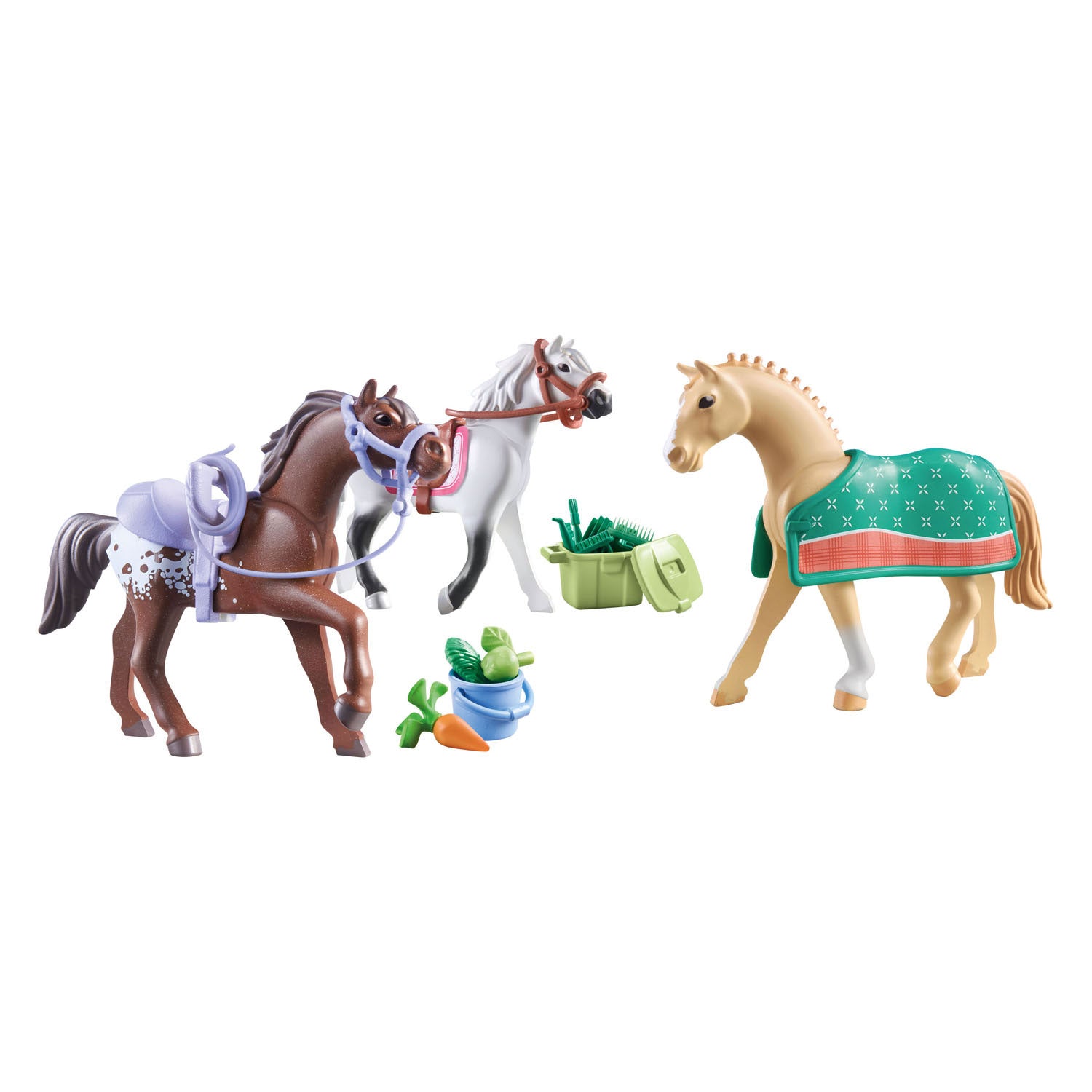 Playmobil -Pferde oder Wasserfall 3 Pferde mit Zubehör 71356