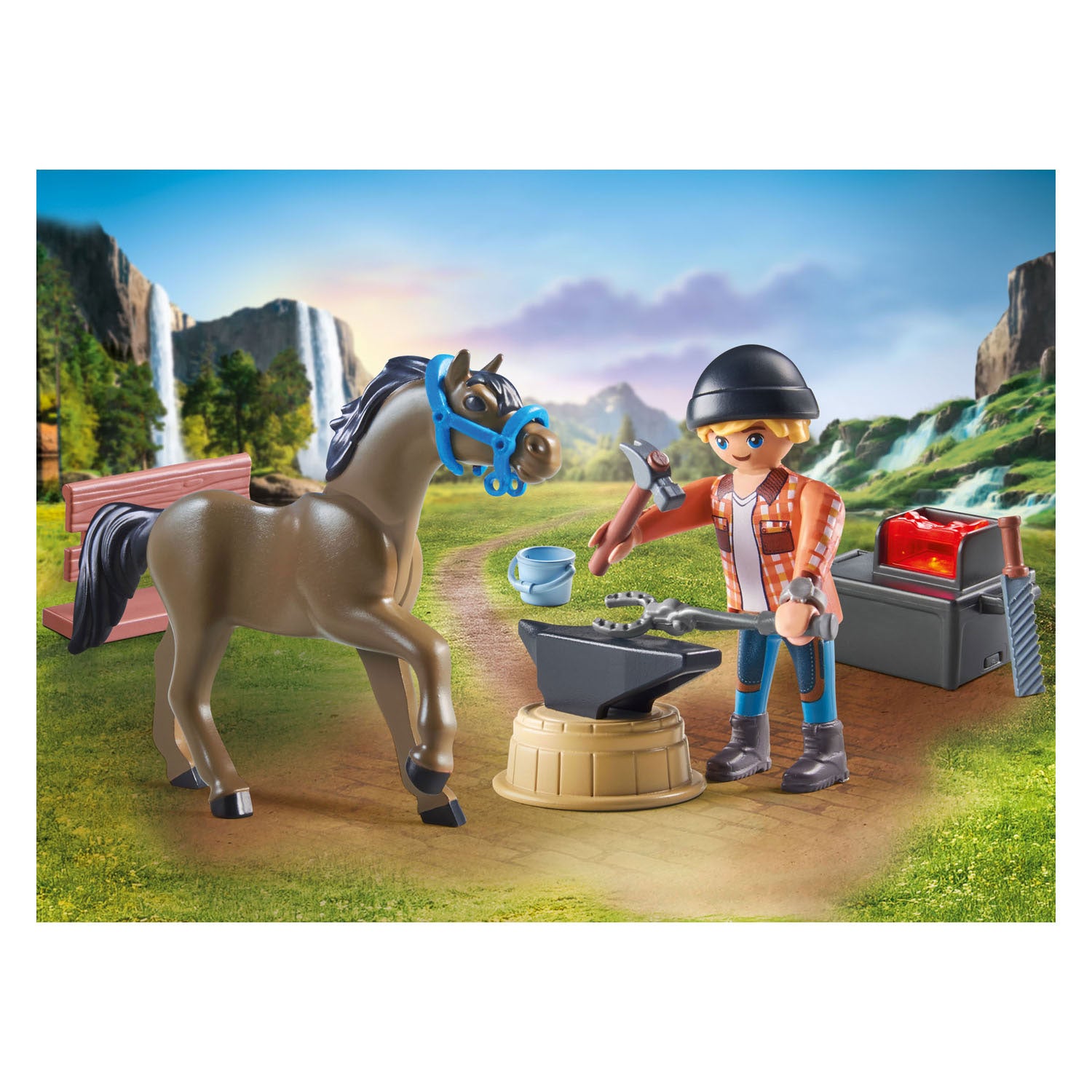 Playmobil -Pferde oder Wasserfall Hufschmied: Ben Achilles 71357