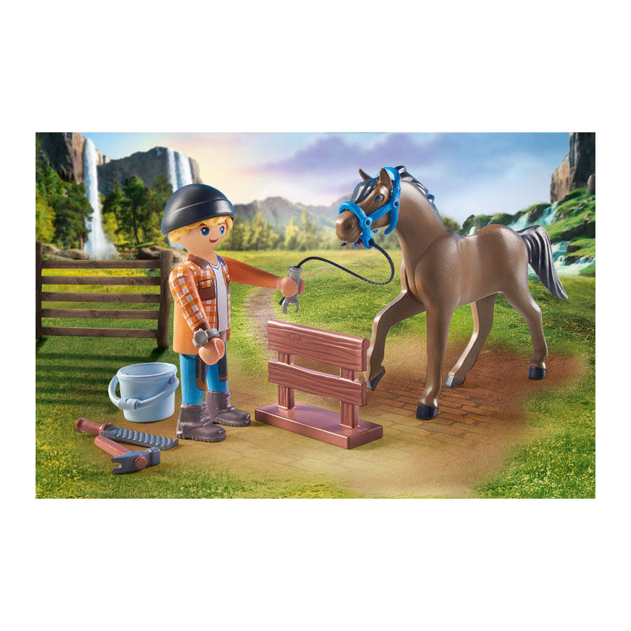 Playmobil -Pferde oder Wasserfall Hufschmied: Ben Achilles 71357