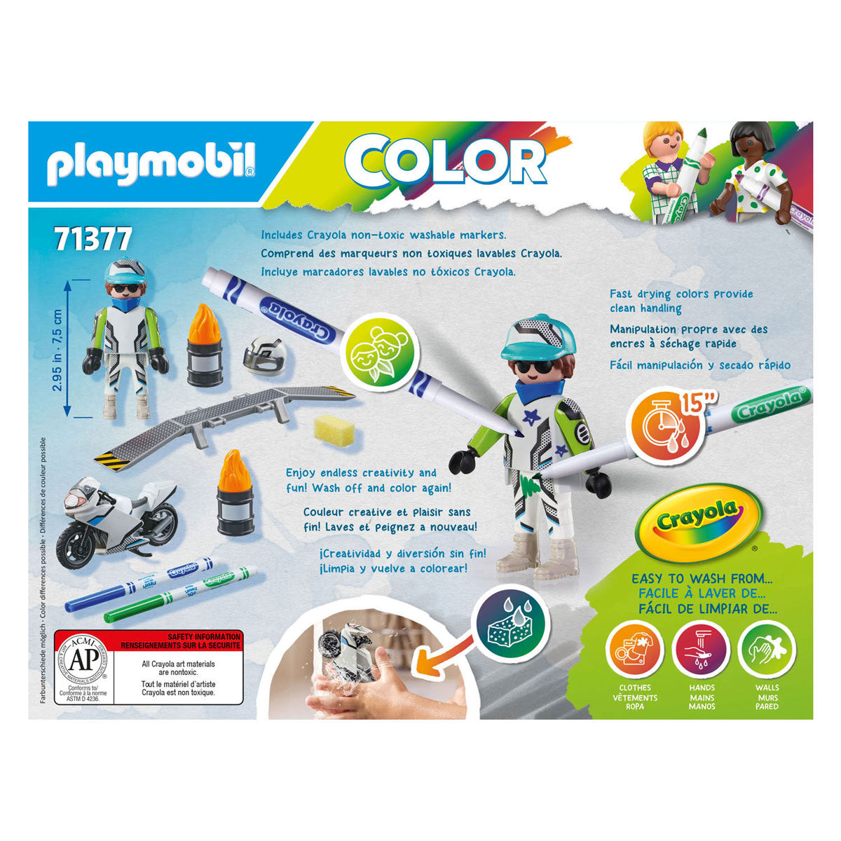 Playmobil Color Motocross Motorrad 71377