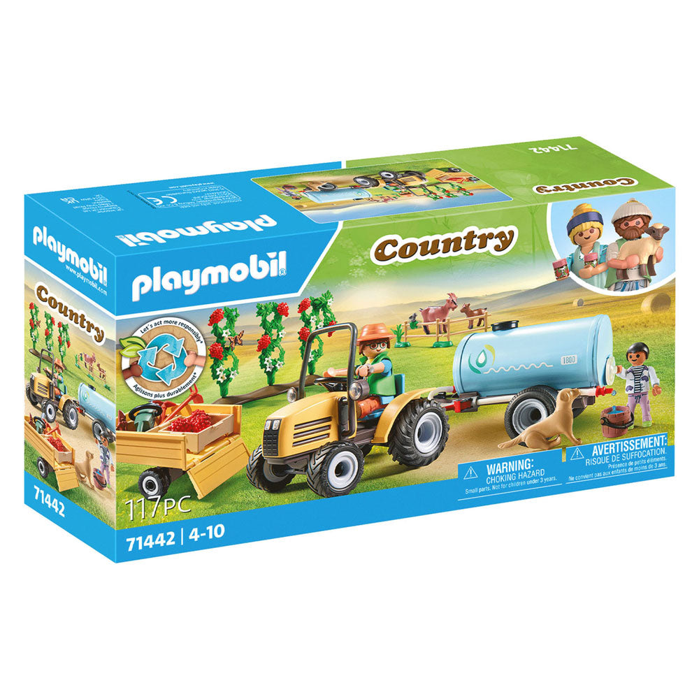 Playmobil 71442 country tractor met aanhanger en watertank
