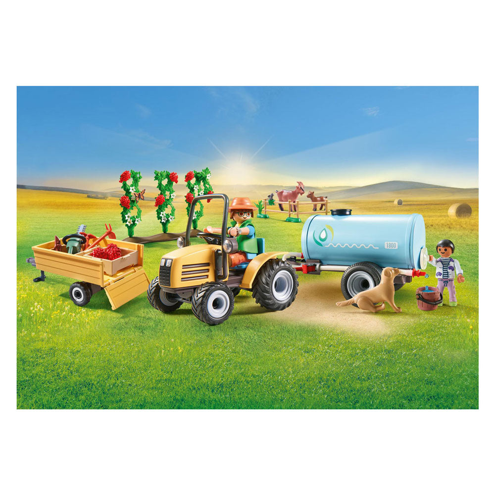 Playmobil 71442 country tractor met aanhanger en watertank