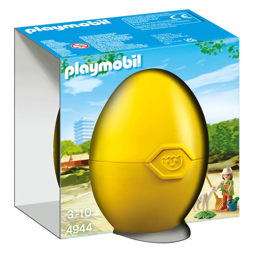 Playmobil Tierpfleger mit Alpaka im Ei 4944