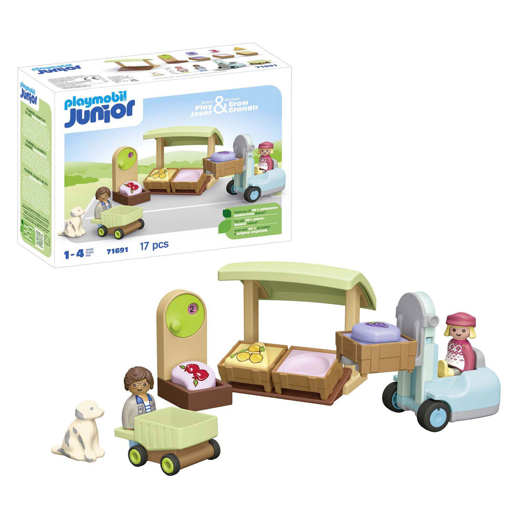 Playmobil 71691 junior biologische marktkraam heftruck