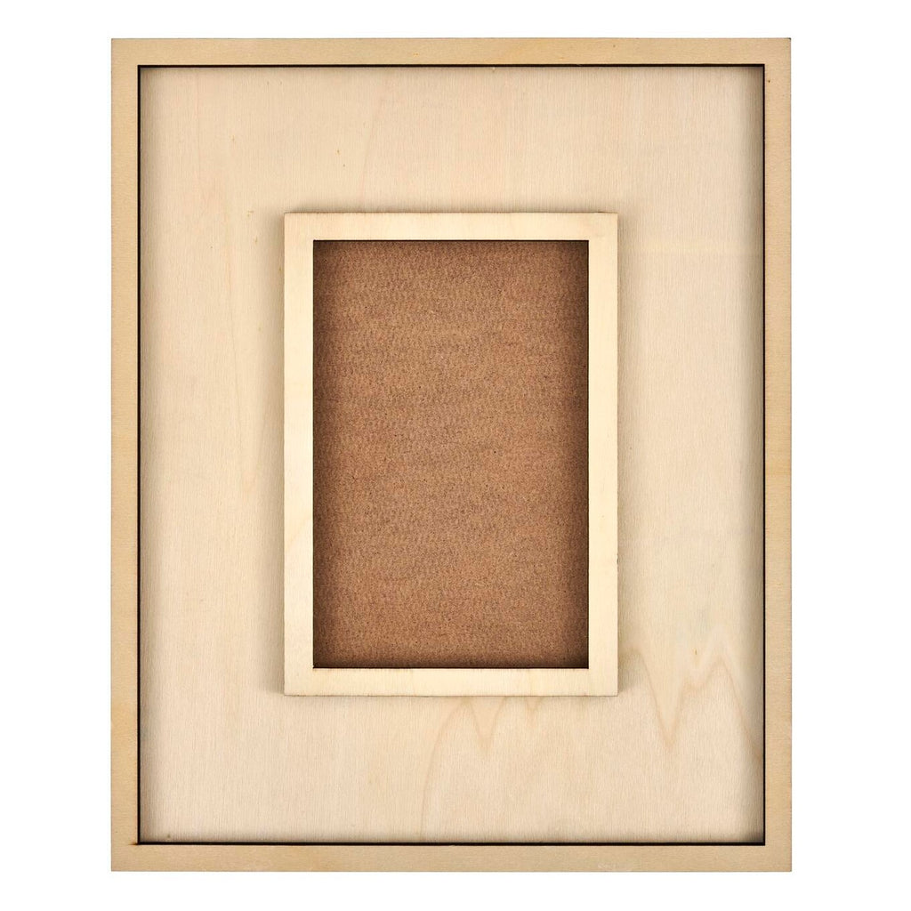Mod podge • frame with opening plywood