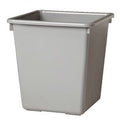 V-part - vierkant tapse papierbak 27 liter - polypropylene - grijs - prullenbak