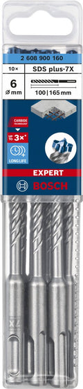 Bosch expert sds plus-7x hamerboor 6 x 100 x 165 mm, 10 stuks