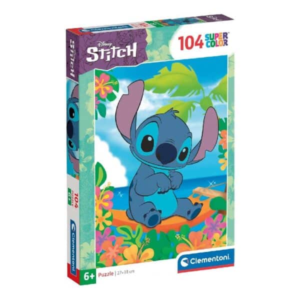 Clementoni - puzzel - 104 stukjes - disney stitch - puzzel voor kinderen