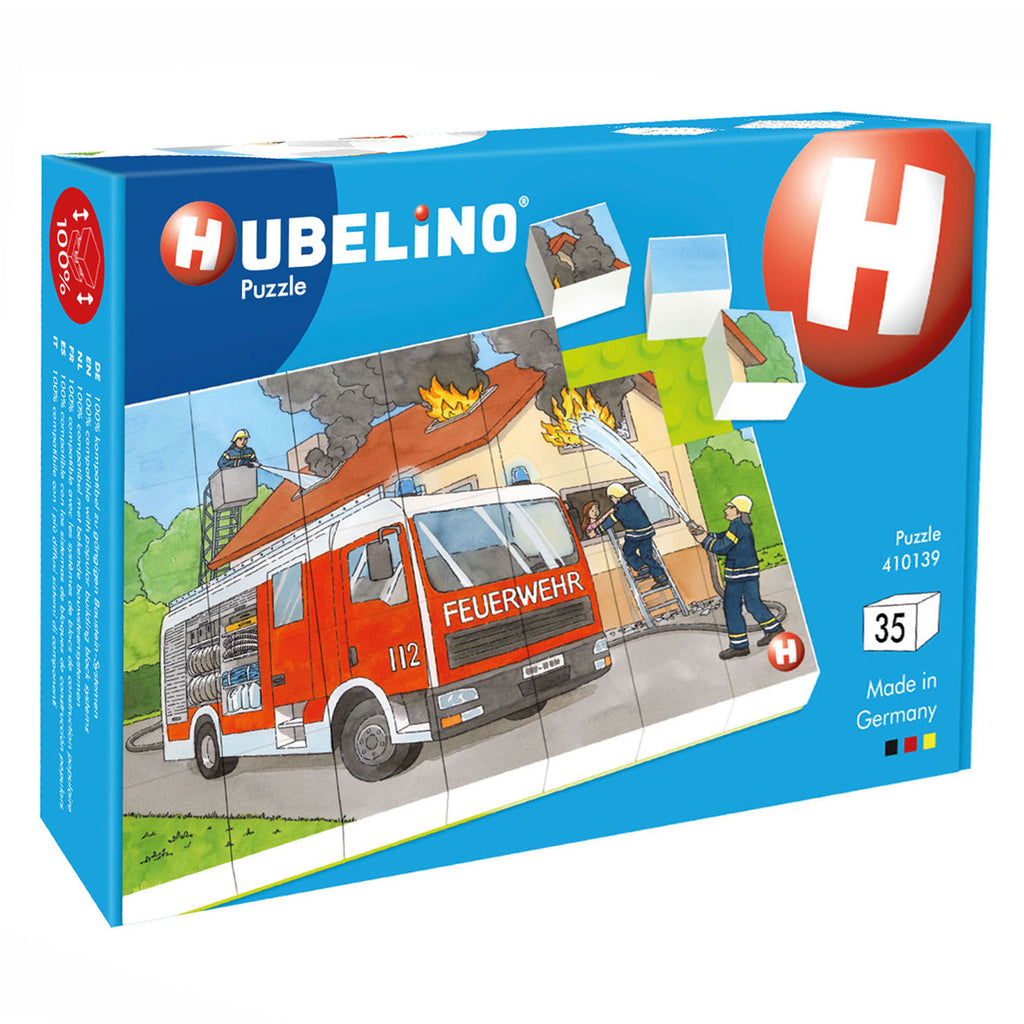 Hubelino Blockpuzzle Feuerwehr - 35 Teile.