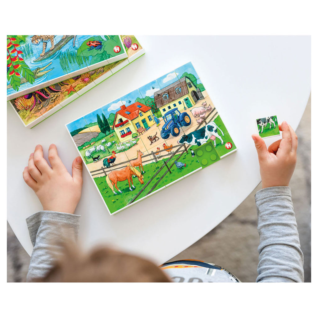 Hubelino blokpuzzel leven op de boerderij - 35st.