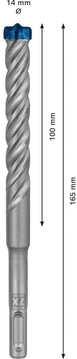Bosch expert sds-plus-7x - betonboor - 14mm - 100mm - 165mm