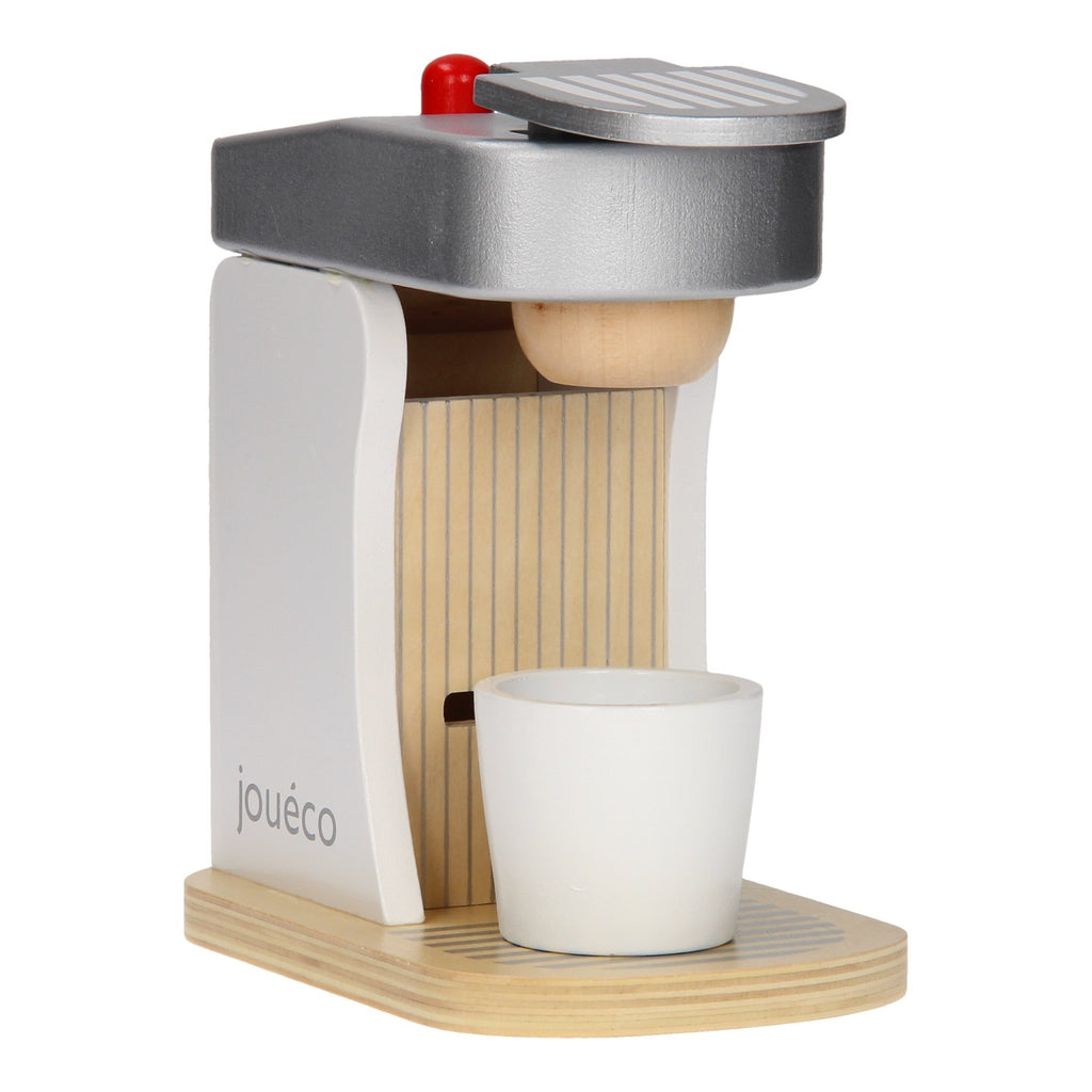 Joueco Kaffeemaschine aus Holz mit Zubehör
