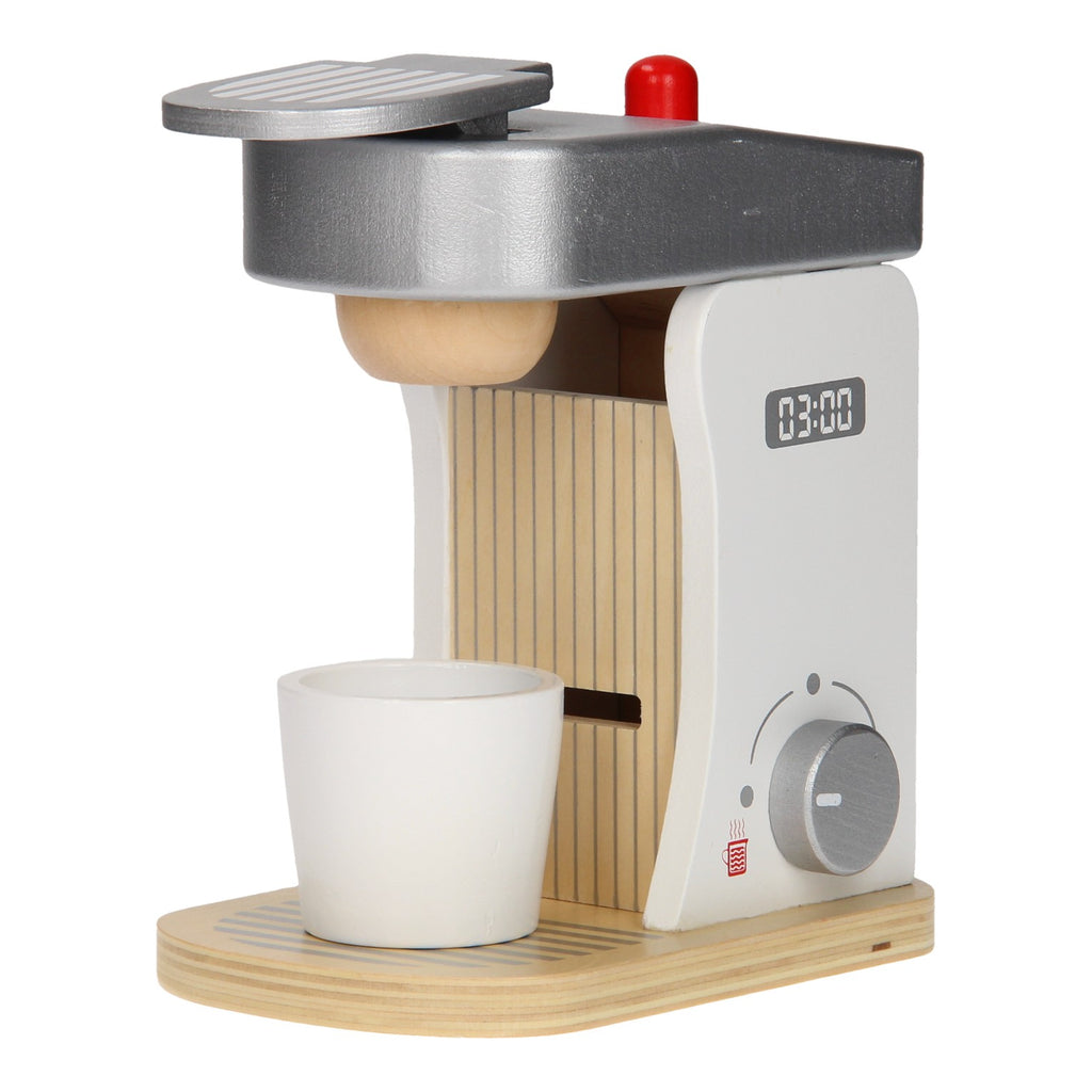 Joueco Kaffeemaschine aus Holz mit Zubehör