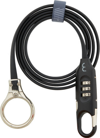 Bbb cycling loopsafe fietsslot cijferslot - compact en lichtgewicht kabelslot fiets - zwart - 120 cm - bbl-55