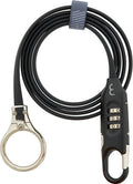 Bbb cycling loopsafe fietsslot cijferslot - compact en lichtgewicht kabelslot fiets - zwart - 120 cm - bbl-55