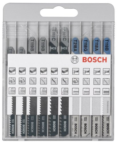 Bosch 10-delige decoupeerzaagbladenset basic for metal and wood