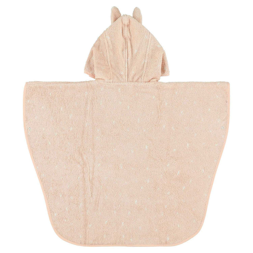 Trixie poncho - mrs. rabbit - 100% biologisch katoen - badcape kind met capuchon - met leuke details