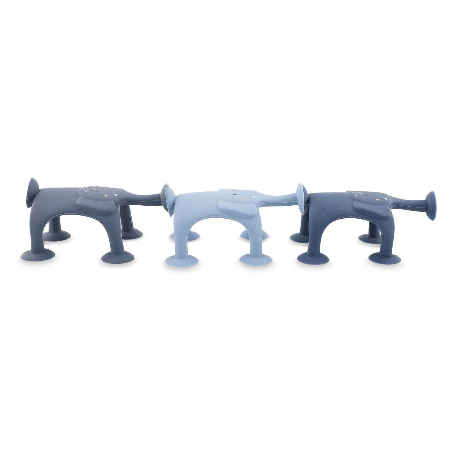 Trixie dierenspel met zuignappen â€“ mrs. elephant â€“ 3-delige badpretset van siliconen - blauw