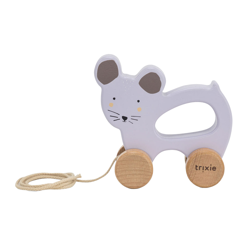 Trixie houten trekfiguur - mrs. mouse