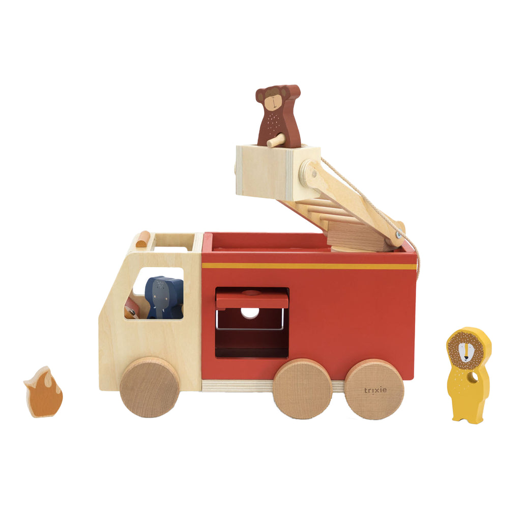Trixie Feuerwehrwagen aus Holz in Tierform