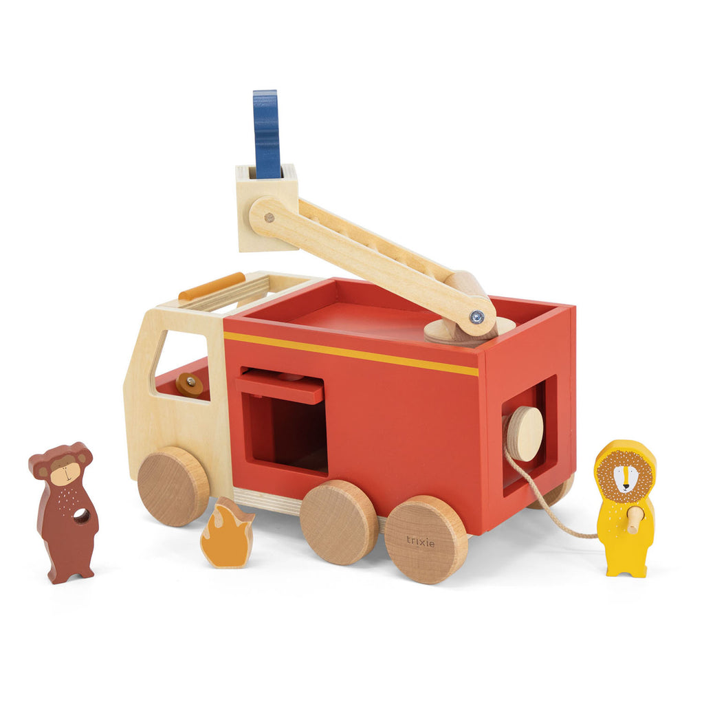 Trixie Feuerwehrwagen aus Holz in Tierform