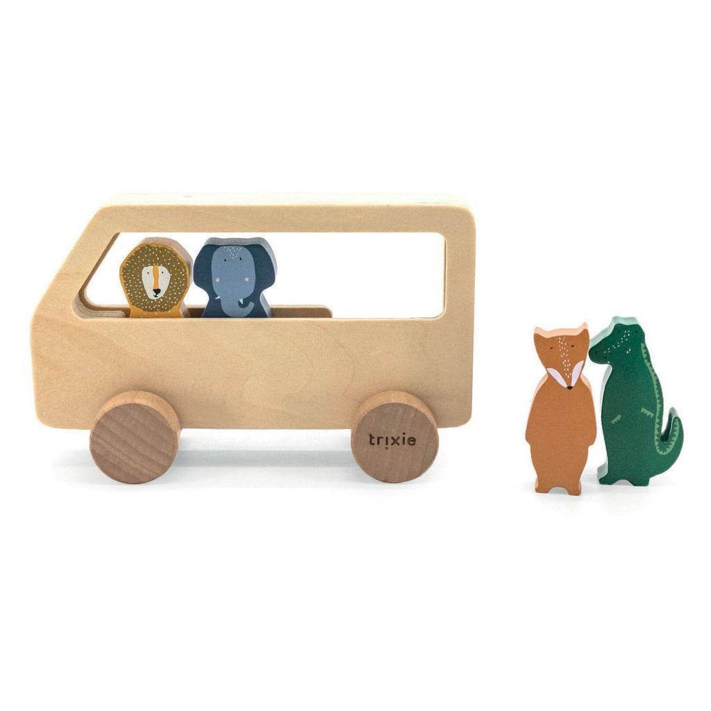 Trixie Holztierbus, 5-teilig.