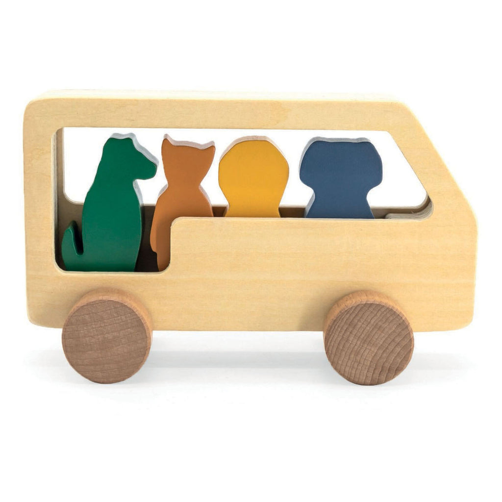 Trixie Holztierbus, 5-teilig.