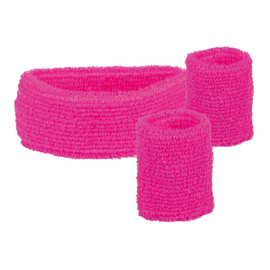 Boland Schweißbänder, neonpink, 3 Stück.