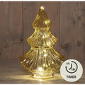 Anna's collection led kerstboompje glas amber h24cm