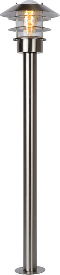Lucide zico - lantaarnpaal - ø 21,8 cm - 1xe27 - ip44 - mat chroom